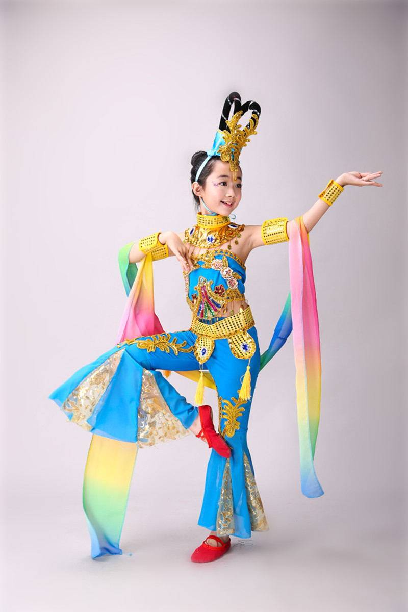 新款飞天舞蹈演出服舞台服装舞蹈服装儿童民族舞服装敦煌舞蹈服女 节能新理念 敦煌 飞天 舞蹈 服装 新款途虎网
