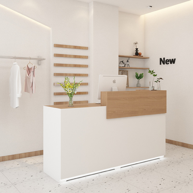Nordic simple modern clothing store Cashier front desk Beauty salon Barber shop bar counter shop small reception counter