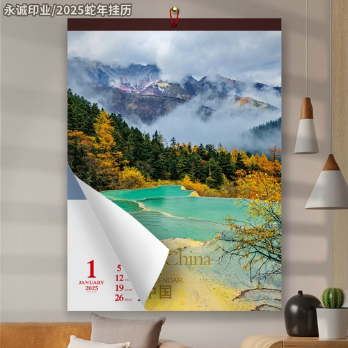 2025 Змея 13 календарь специальное издание Индивидуальная реклама живописная мебель зодиака Большая медная бумага Ежемесячная календарная печать