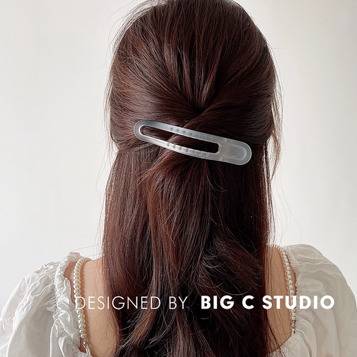 Прозрачная матовая заколка для волос, шпильки для волос, хвостик, простой и элегантный дизайн, французский стиль