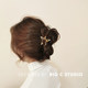 Matt gold temperament hollow metal hair clip hair accessory simple starfish love hair clip on the back of the head pearl top clip ponytail clip