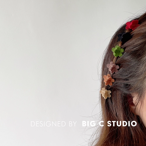 Маленькая изысканная заколка-крабик в форме цветка, демисезонная заколка для волос, челка, аксессуар для волос, 6 шт