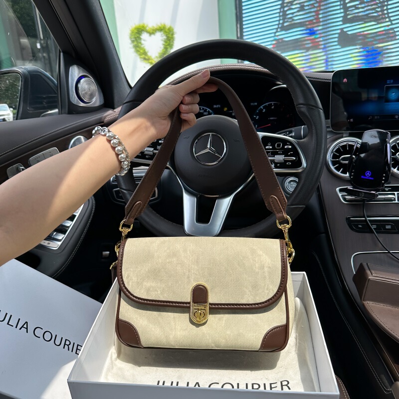 Julia Courie Women's Bag Aprui Style Color-Blocking Underarm Bag Women's 2026 New Single Shoulder Crossbody Bag for Commuting Julia Courie Women's Bag Aprui Style Color-Blocking Underarm Bag Women's 2026 New Single Shoulder Crossbody Bag for Commuting
