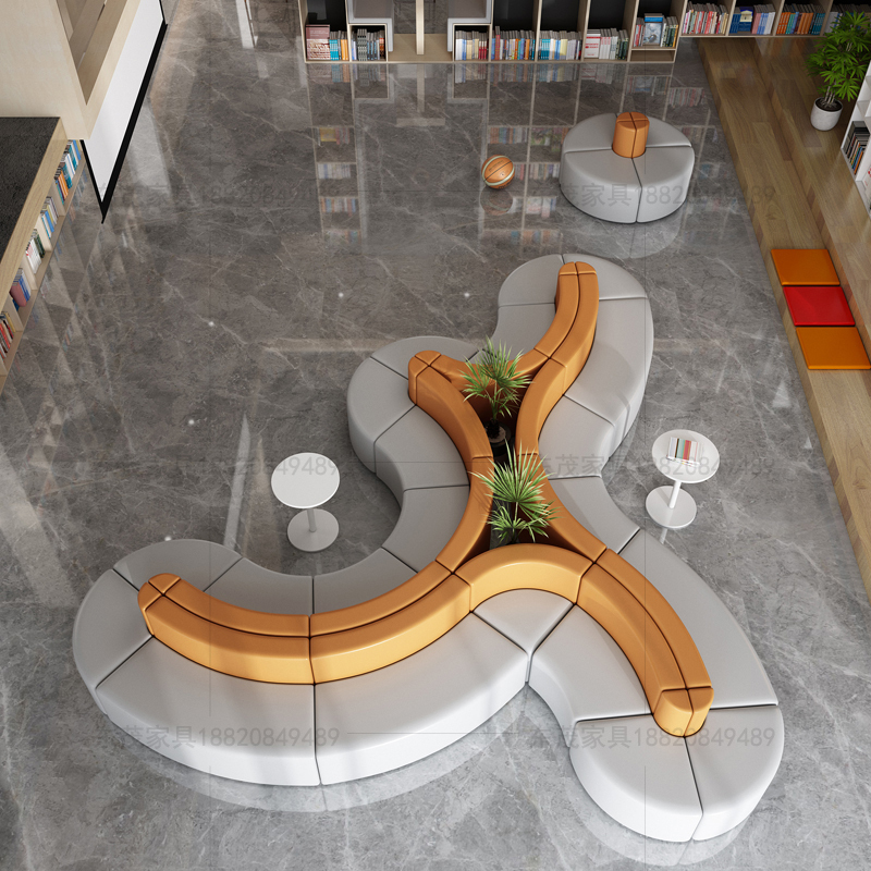 Creative Combination Office Training Institution Reading Room Shopping Mall Hall Leisure Rest Area Reception S Special-Shaped Sofa Creative Combination Office Training Institution Reading Room Shopping Mall Hall Leisure Rest Area Reception S Special-Shaped Sofa