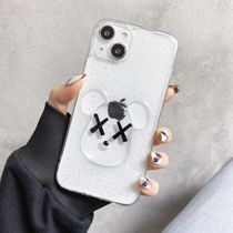 Micelles stereoviolently violent bear heads apply Apple 11 13 phone shell iphone12proXR78plusXS Transparent