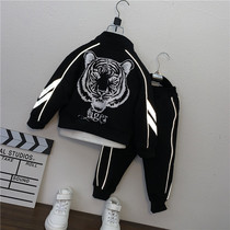 Boys spring suit 2021 new foreign baby spring and autumn handsome clothes small children Korean version of two-piece tide