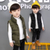 Áo vest nam mùa xuân và mùa thu 2018 mới cho trẻ em xuống cotton Hàn Quốc cho bé Áo cotton cho bé mùa đông áo gile thu đông cho bé trai Áo ghi lê