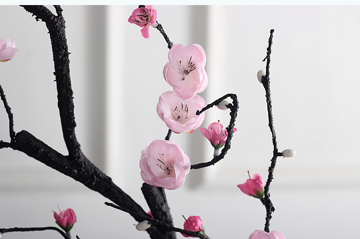 Cành dài cành mận khô hoa giả hoa nụ hoa phòng khách sàn hoa mận đào hoa cao cành khô trang trí hoa cưới - Hoa nhân tạo / Cây / Trái cây hoa lan hồ điệp giả