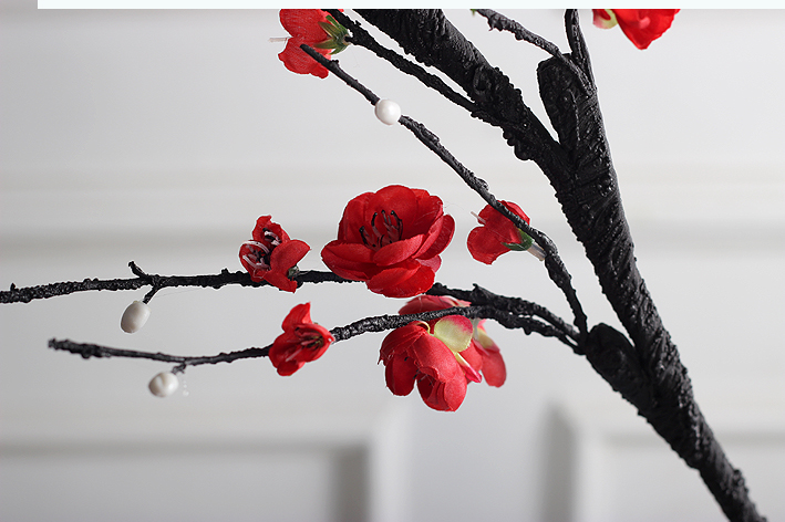 Cành dài cành mận khô hoa giả hoa nụ hoa phòng khách sàn hoa mận đào hoa cao cành khô trang trí hoa cưới - Hoa nhân tạo / Cây / Trái cây hoa lan hồ điệp giả