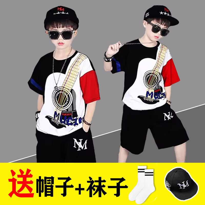 Boys' Summer Short-Sleeved T-Shirt 2026 New Style for Older Children, Boys' Half-Sleeved Summer Pure Cotton Top, Children's Trendy Brand T-Shirt