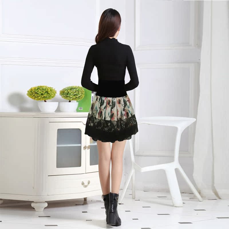 Mới mùa xuân, mùa hè, mùa thu và mùa đông váy ngắn kích thước lớn một từ váy xà cạp váy nửa cơ thể nữ eo đàn hồi cao eo xếp li pettiskirt chân váy ôm body