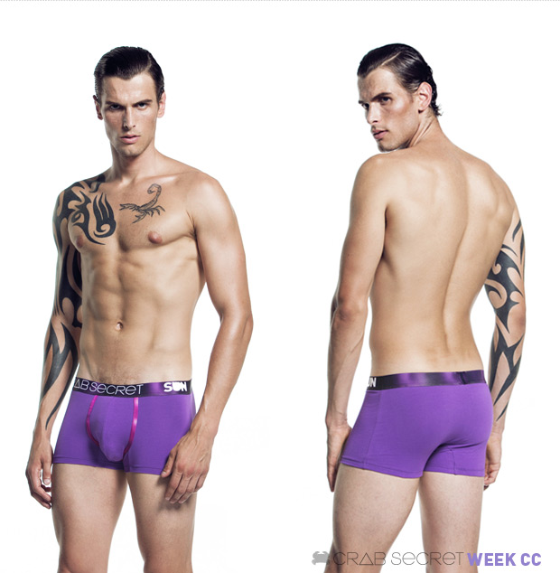 7 hộp quà tặng bí mật cua nam đồ lót cotton màu sắc gợi cảm ma thuật tuần màu quần boxer tóm tắt nam - Eo cao quan lot giay