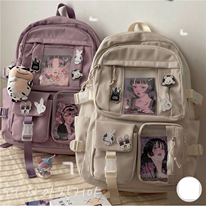 Schoolbag female junior high school male college student capacity Harajuku style Japanese backpack travel all-match cute ins girl