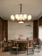 Song-Style Aesthetic Chandelier, Living Room Lamp, North American Black Walnut Main Lamp, Zen Atmosphere Restaurant Lamp, Villa Lobby Lamp