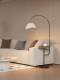 Medieval Style Fishing Lamp Floor Lamp Living Room Sofa Side Bedroom Bedside Lamp with Coffee Table Wireless Charging Vertical Table Lamp