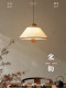 Song-Style Aesthetic Restaurant Chandelier, Wabi-Sabi Style, Retro French Style, All-Copper Black Walnut Wood, Mid-Century Style Bar Counter and Study Lighting Fixtures