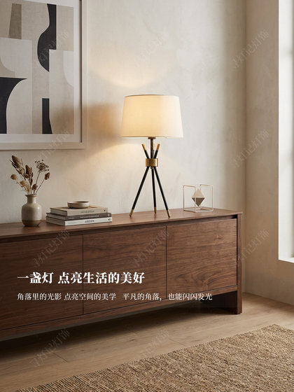 Simple Modern Tripod Floor Lamp for Living Room, Study, Bedroom, Bedside, Light Luxury, Internet Celebrity, Warm Standing Table Lamp