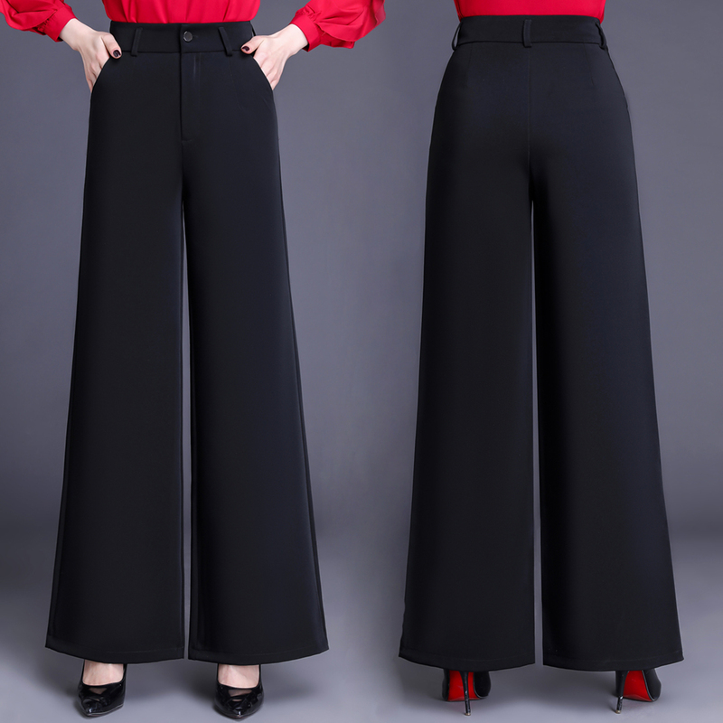 High-Waisted Wide-Leg Pants for Women 2026 New Summer Thin Drapey Mom's Runway Show Extended Loose Square Dance Pants