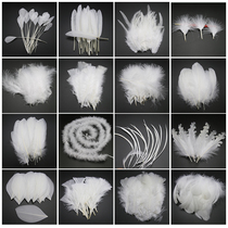 45 direct sale white feather DIY handmade feather clothing accessories accessories material hot selling products