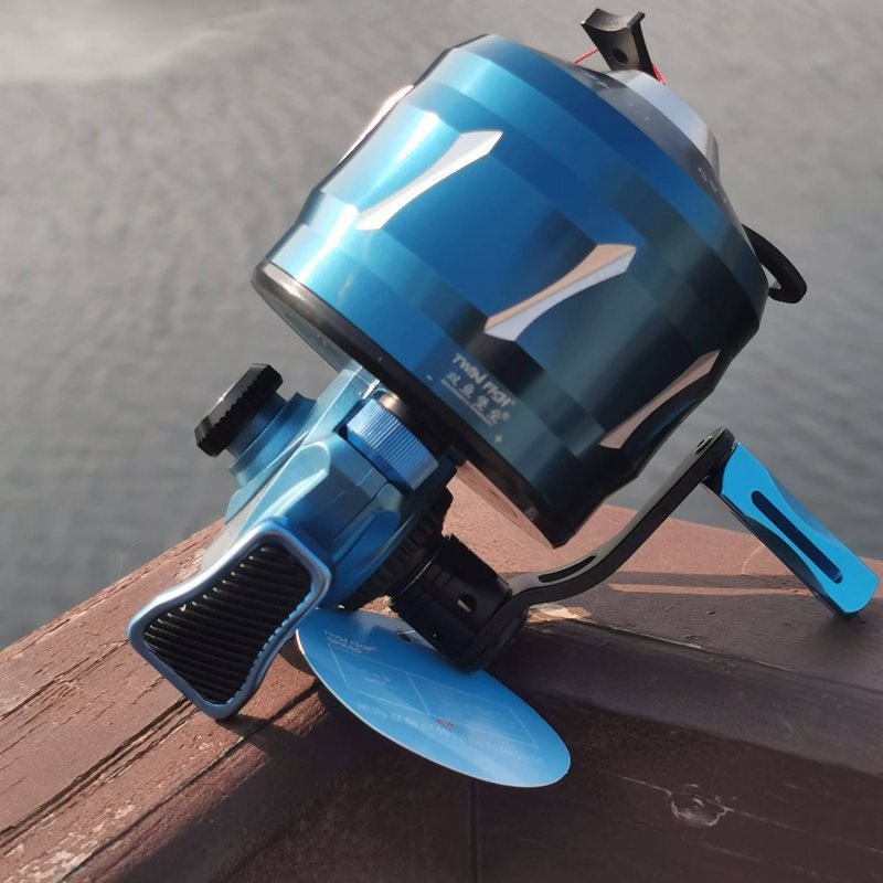 Double Fish Fortress Spx45 Automatic Line-Feeding All-Metal Fishing Reel with Copper Large Gear, Chrome-Plated Inner Cover, 150m Fishing Line Spool