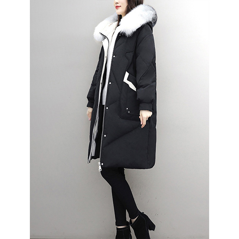 Large size winter Western style jacket Cotton coat female thickened warm quilted jacket Korean version loose slightly fat mm thin down cotton clothing