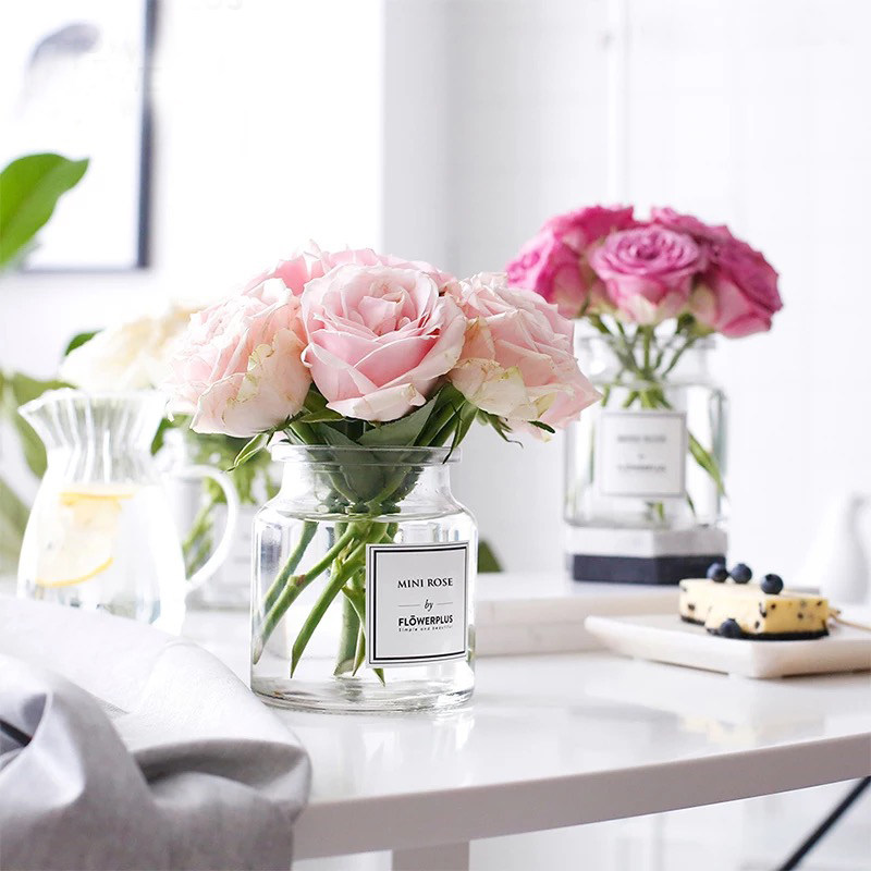 在中国怎么购买北欧风北欧小花瓶加厚透明玻璃台面花瓶水培鲜花插mini贴纸摆件 Herobuy淘宝集运