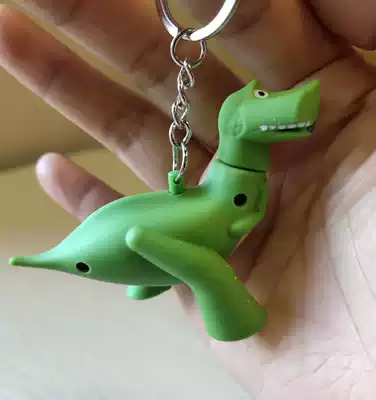 Tyrannosaurus World Simulation Dinosaur LED Sound Light Keychain Pendant Tyrannosaurus Rex Accessories Small Gift Double Cavity Dragon