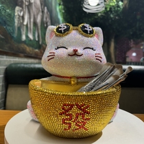 Creative Chinese Lucky Cat Key Porch Storage Ornaments Home Move-in Living Room Desktop Decoration Gifts