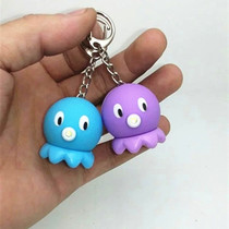 Glowing vocal keychain octopus pendant small thing marine life octopus keychain octopus pendant