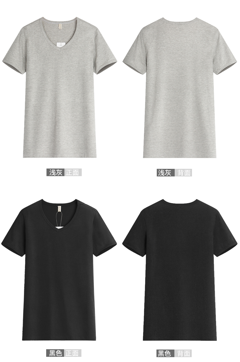 Kemec nam cotton V-cổ ngắn tay mùa hè mỏng phần mỏng Áo thun thể dục bó sát cotton bó sát áo thun nike