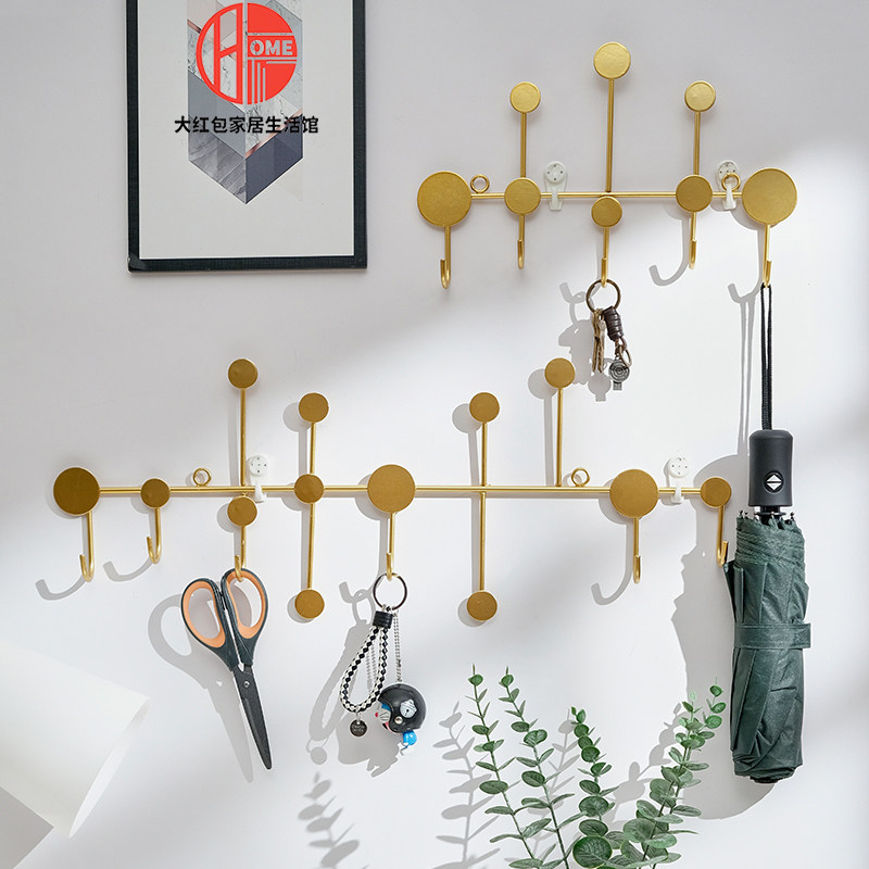 New Nordic hanger wall hanging wall windbreaker hat key hook storage wall living room decoration net red rack