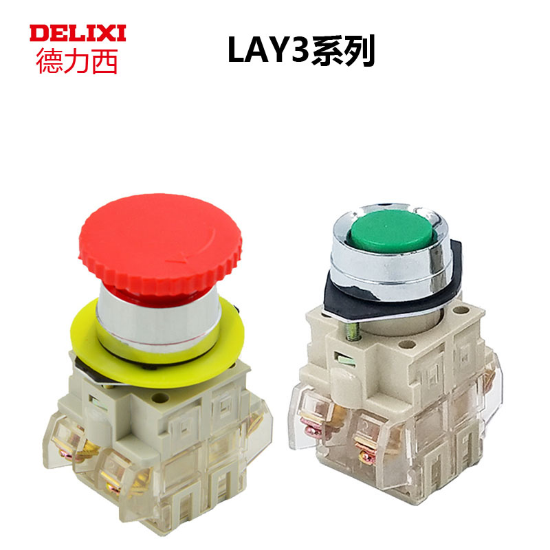 Dresy LAY3-11 button point motion switch key knob emergency stop button mushrooms head button open and close