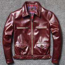 Full - cut Hartmand Flying - faced Buffalo Fur - coat Air Force pilot A2 leather jacket thick coat