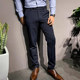 Mr. Hui's new trousers men's striped Korean casual pants men's self-cultivation professional business groom suit long trousers