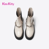 [Рекомендация Naiwan] KISS KIST KITTY SHORT BOOTS Женские весенние и осенние ботинки толстые нижние ботинки Chelsea Chain Chain Sigarette Boots