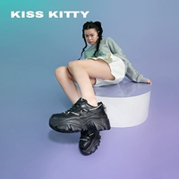 Kiss Kitty Спортивная модная черная повседневная обувь на платформе для отдыха, увеличивают рост