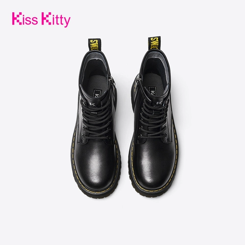 Kiss Kitty British Martin Boots Tide Cool INS Женские ботинки Мотоциклетные ботинки толстые нижние толстые сапоги на каблуках SA21725-36