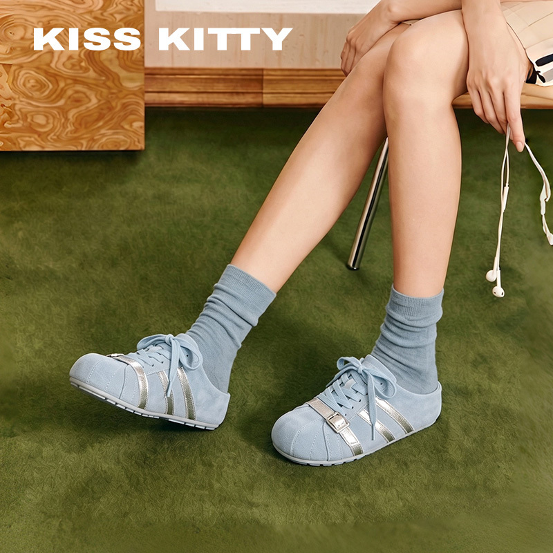 Kisskitty Thick-Soled Birkenstock-Style Women's Outdoor Shoes, New Autumn 26 Model, Closed-Toe German Training Slip-On Slippers with Sheepskin Insole