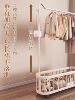 Bedroom Floor-Standing Coat Rack, Household Clothes Rack, Balcony Indoor Clothes Drying Rack, Simple Movable Dormitory Clothes Rack