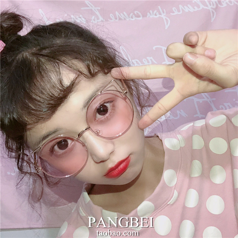 Kính râm nữ retro 2018 tai mèo mới dễ thương Kính râm màu đỏ nữ đường phố đánh bại thủy thủ sao 2017 tác dụng của kính râm