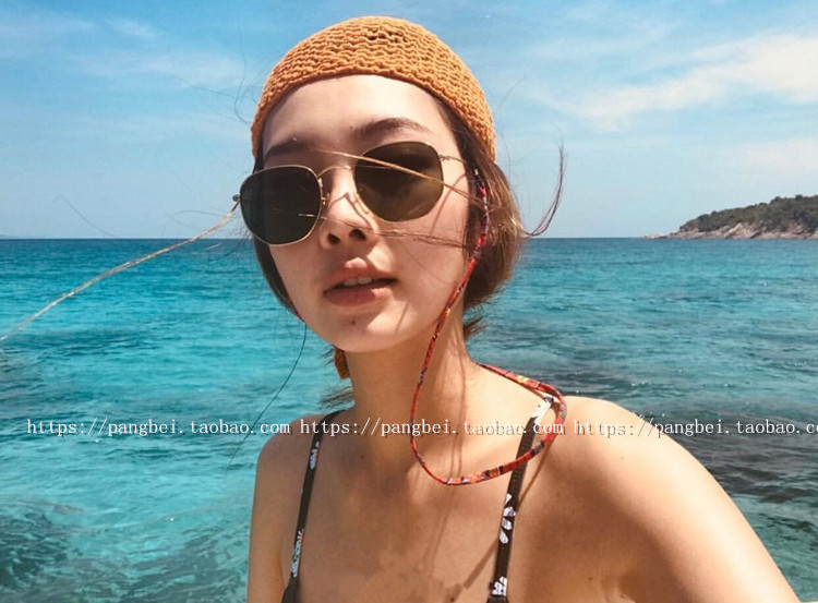 Kính râm nhỏ chống tia cực tím retro mới nam và nữ cận thị Kính râm lưới đa giác màu đỏ lưới kính mắt việt tín