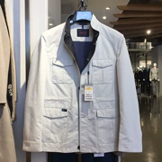 Mùa xuân và mùa hè đích thực của nam giới kinh doanh áo khoác nhẹ cổ áo nhẹ cổ áo ngắn giá thẻ 1980