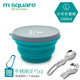 ủ cơm cắm điện Silicone gấp bát du lịch bát bé có thể thu vào hộp ăn trưa cốc nước Nhật Bản cung cấp ngoài trời bộ đồ ăn cầm tay ba mảnh - Hộp cơm điện sưởi ấm ộp cơm giữ nhiệt inox 304