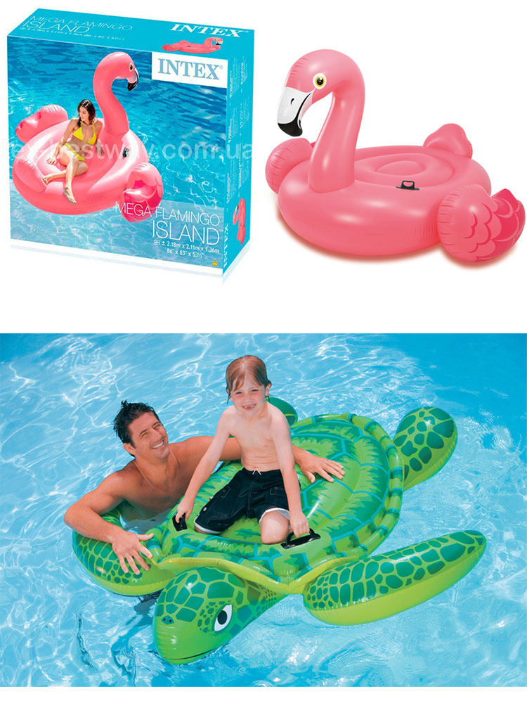 INTEX nước gắn đồ chơi trẻ em người lớn kỳ lân hàng bơi bể bơi bơm hơi nổi giường flamingo vòng bơi phao cổ