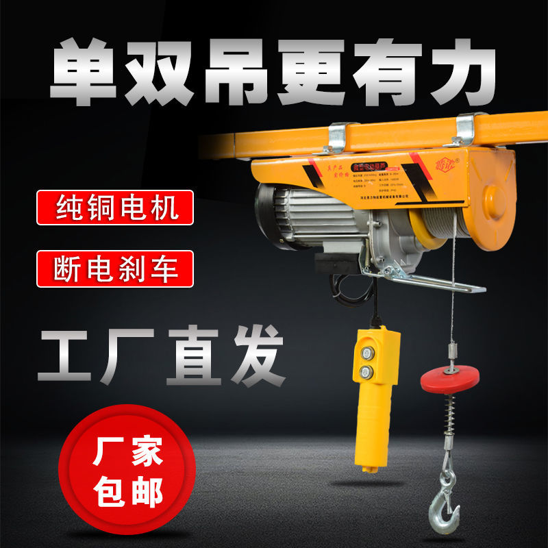 Micro electric crane 220V small hanger for home furnishing 0 5t1 ton hoist crane hoist crane