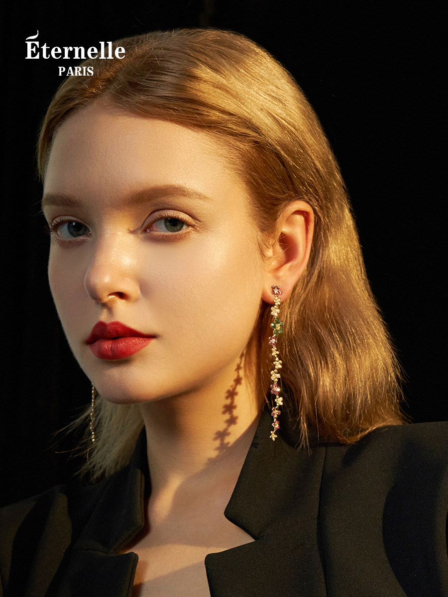 French Eternelle Bohemian Style Earrings Original Design Ladylike Earrings Elegant Long Tassel Earrings