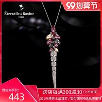 French Eternelle Austrian Crystal sweater chain long necklace pendant ladies accessories birthday gift