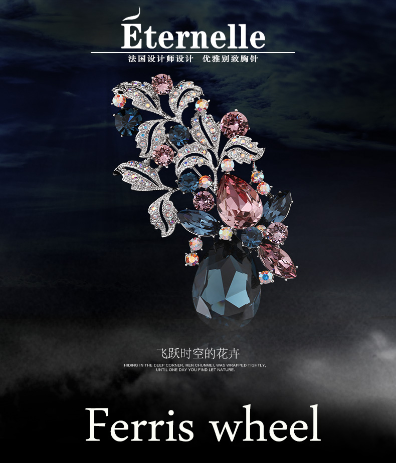 Broche femme ETERNELLE en cristal autrichien - Ref 1172023 Image 7