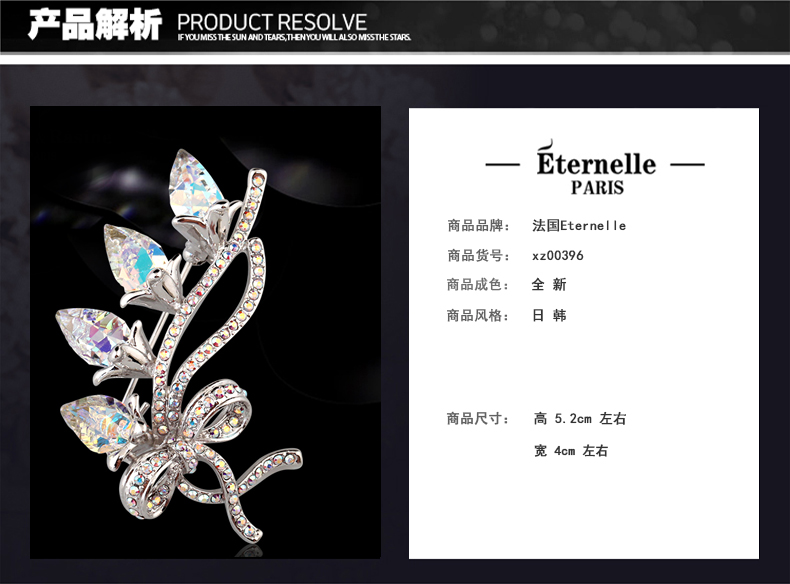 Broche femme ETERNELLE en cristal autrichien - Ref 1172086 Image 8
