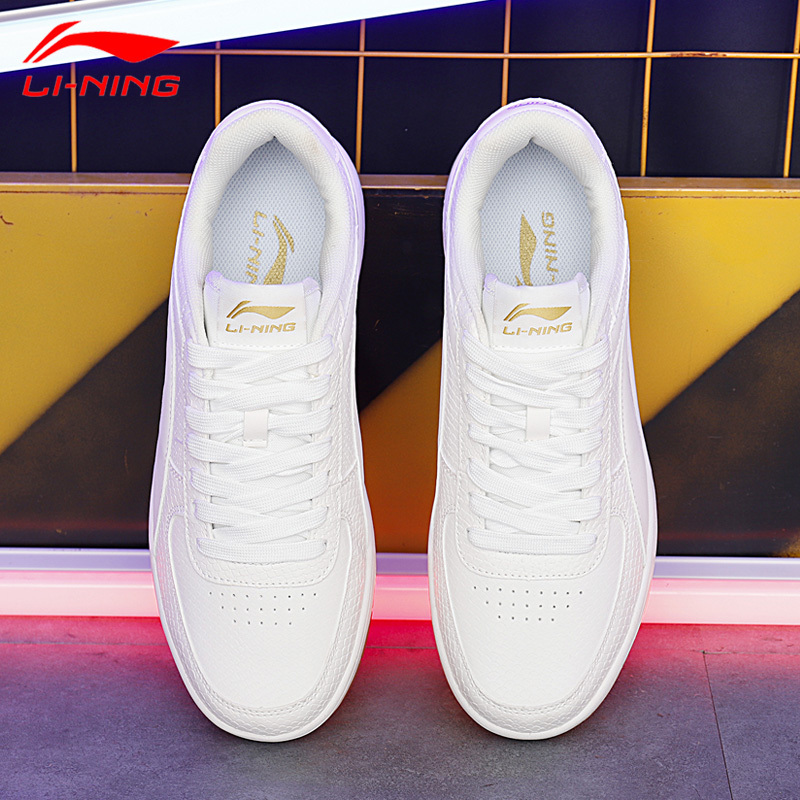Li-Ning Men's Sneakers, White Casual Sports Shoes, 2025 Spring and Autumn New White Shoes, Skateboard Trendy Shoes